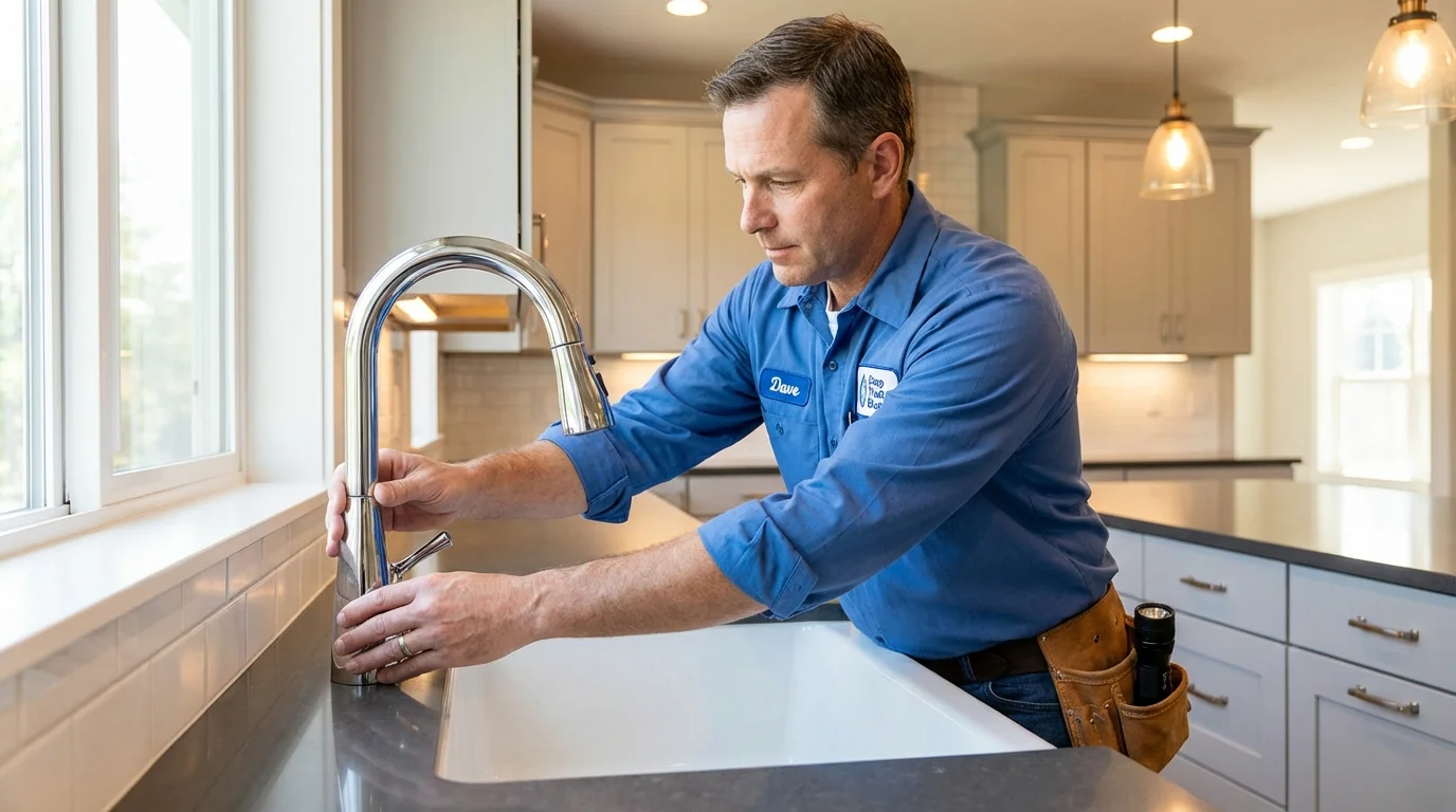 Kitchen faucet installation by Johns Plumbing LLC in Flemingsburg